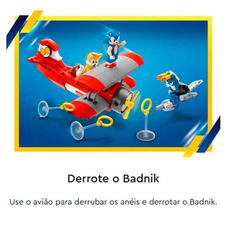 LEGO Sonic the Hedgehog Oficina do Tails e Avião Tornado 76991 376 Peças