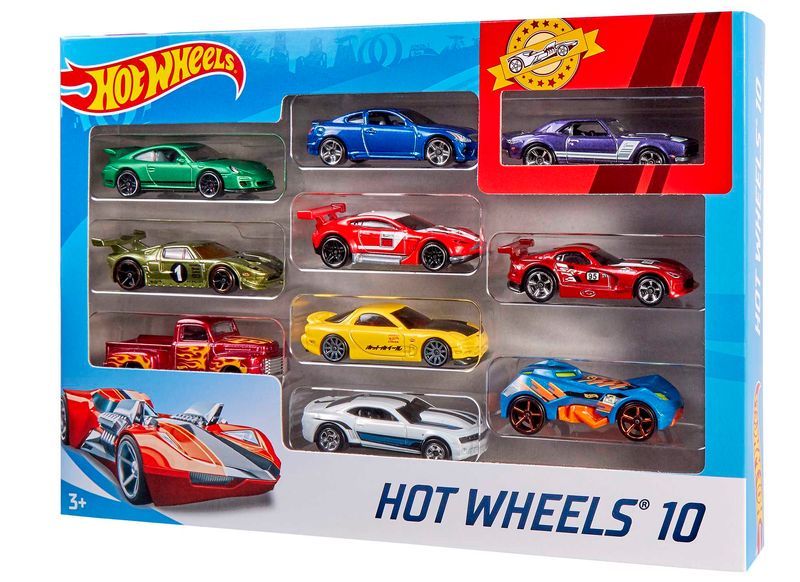 Pack 5 Carrinhos Hot Wheels 1:64 Miniatura Mattel Sortido