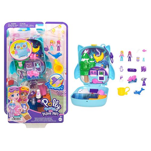 Boneca - Conjunto Polly Pocket - Pajama Party - Coruja Nevada MATTEL