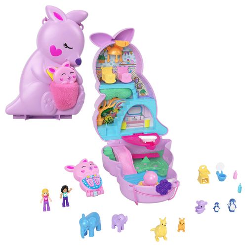 Boneca - Conjunto Polly Pocket - Estojo Canguru - 2 em 1 MATTEL