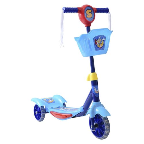 Patinete Sonic - Cestinha 3 Rodas - com Led e Som BBR