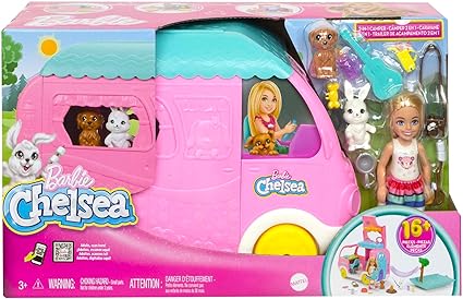 Carrinho - Barbie Conjunto de Brinquedo Chelsea Novo Camper MATTEL