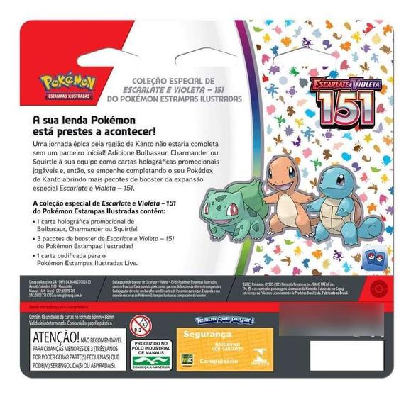 Pokemon - Blister Triplo - Escarlate Violeta - Colecao 151 COPAG