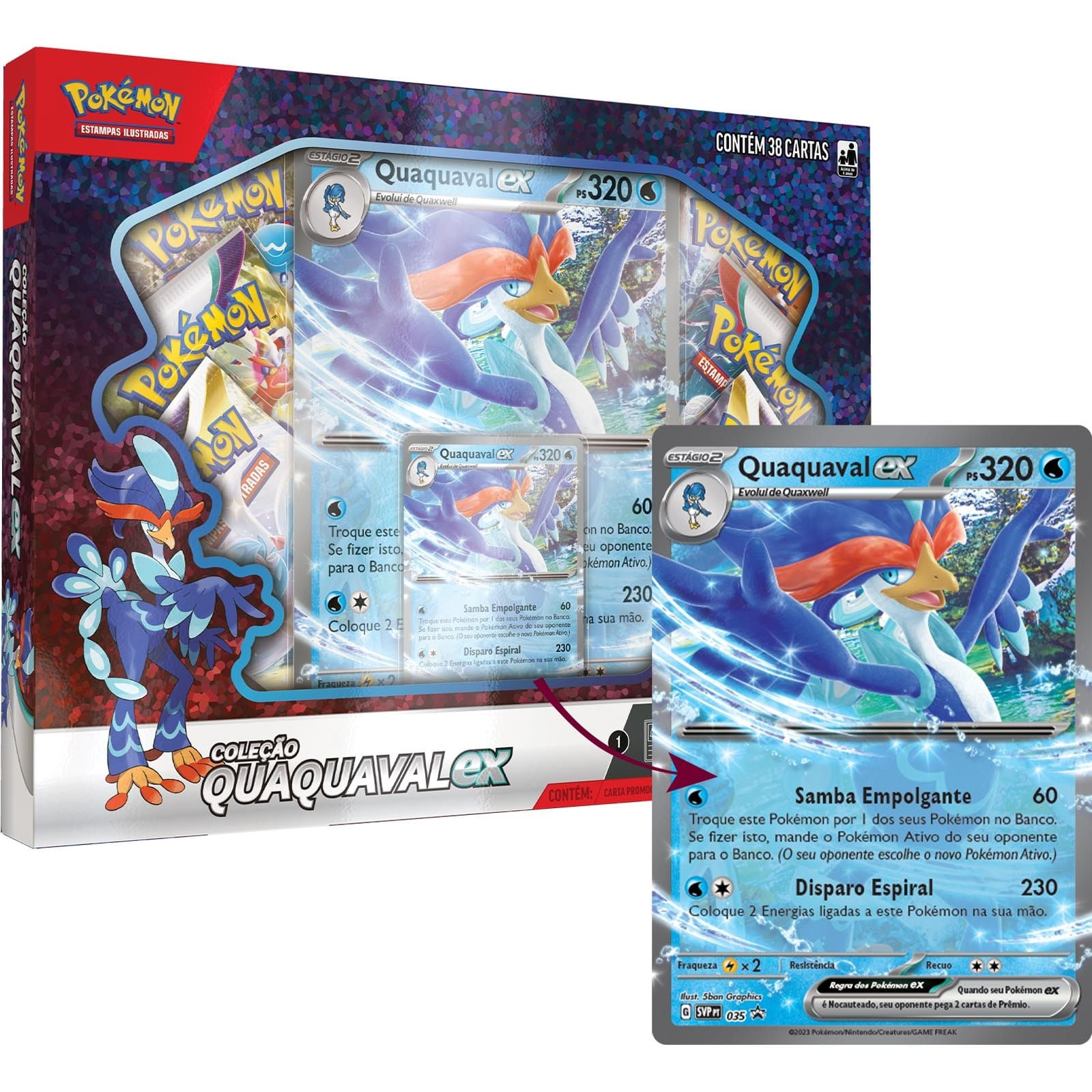 Box Pokémon Coleção Parceiros de Paldea Meowscarada ex - Deck de