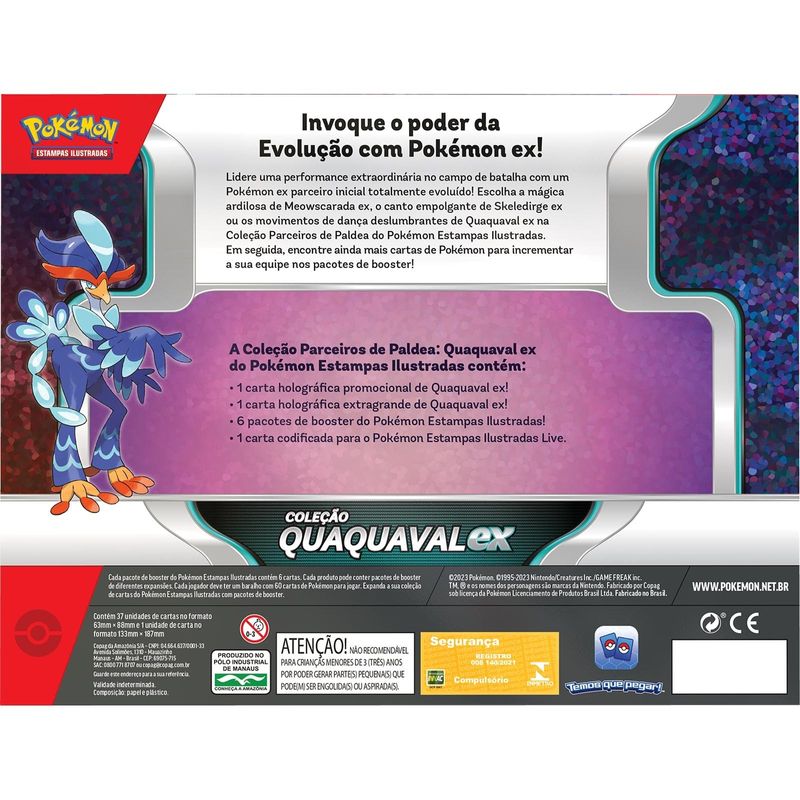 Pokemon - Box Parceiros De Paldea - Quaquaval EX COPAG DA IA