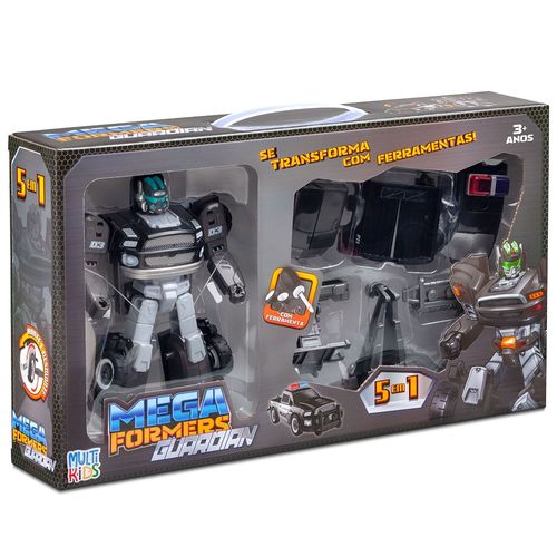 Carrinho Transformavel - Mega Formers Super Guardian 5 em 1 MULTIKIDS