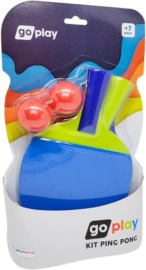 Kit Ping Pong - Go Play - Raquetes e Bolinhas - Verde MULTIKIDS