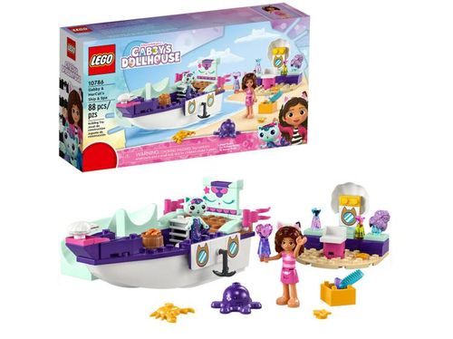 Blocos De Montar - Gabby Dollhouse Navio e Spa Da  Gabby e Sereigata LEGO DO BRASIL