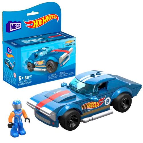 Bloco de Montar - MEGA  - Hot Wheels - 64 Corvette Grand Sport MATTEL
