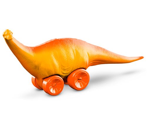 Boneco - Dino com Rodinhas - Brachiosaurus Laranja ROMA JENSEN
