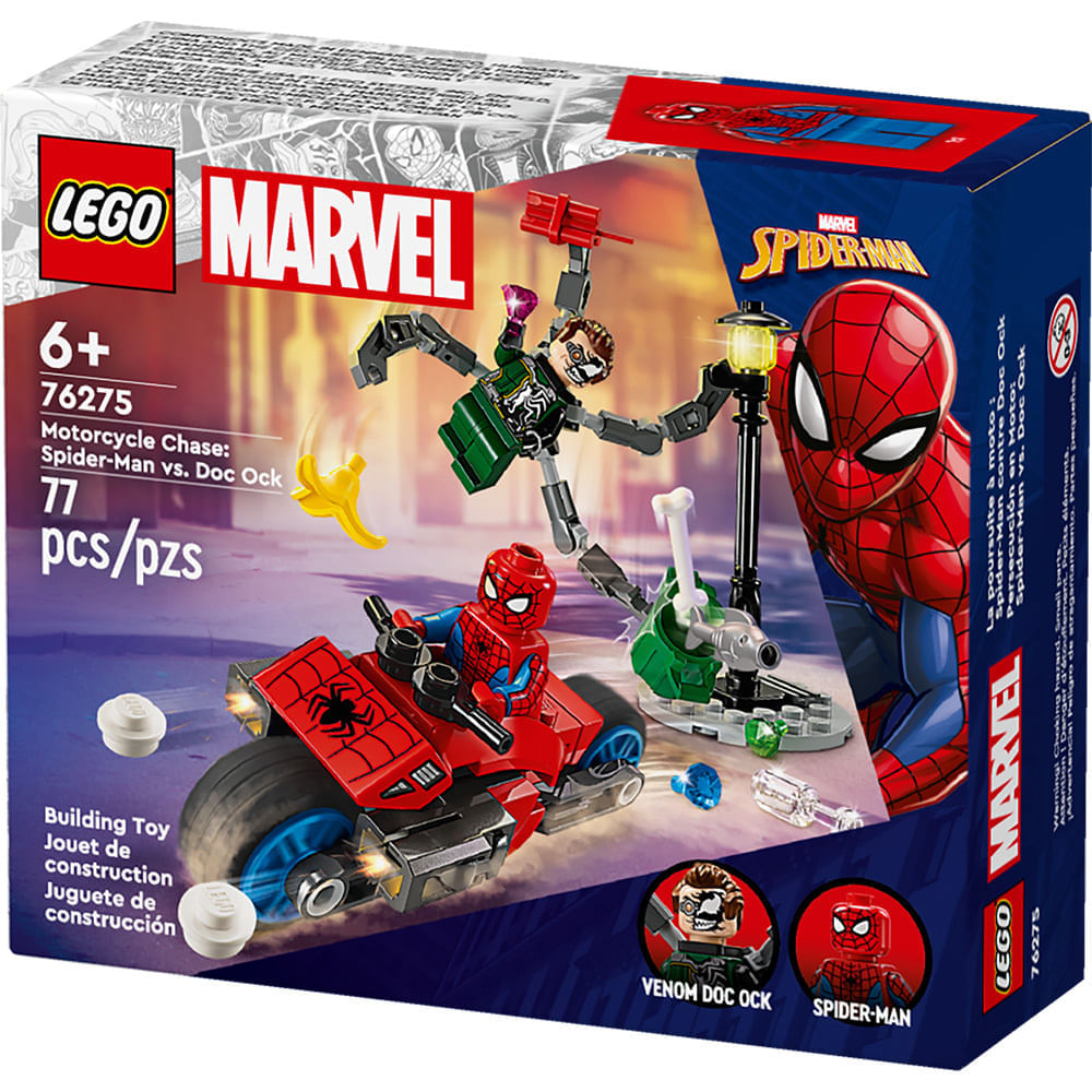 Blocos de Montar - Perseguicao de Moto - SpiderMan vs Doc Ock LEGO DO BRASIL