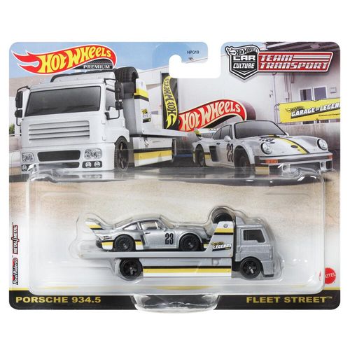 Carrinho Hot Wheels - Team Transport - Porsche 9345 e Caminhao Fleet Street MATTEL