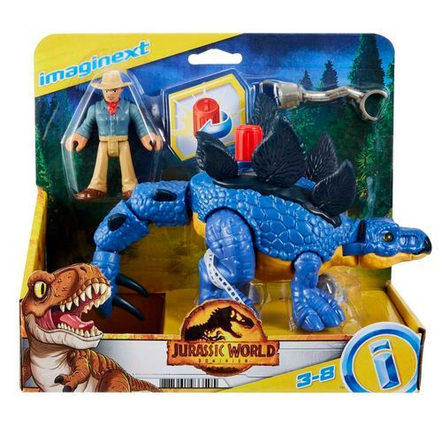 Boneco  Imaginext - Jurassic World Stegosaurus e Dr Grant MATTEL