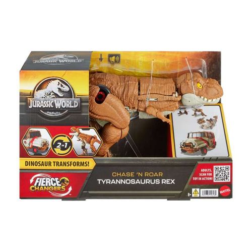 Jurassic World - Dinossauro de Brinquedo T-rex Persegue e Ruge MATTEL