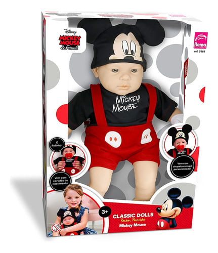 Boneco - Mickey Classic Dolls Recem Nascido