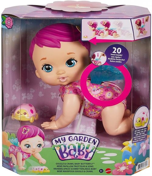 Boneca My Garden Baby - Borboleta Engatinha Comigo - Rosa MATTEL