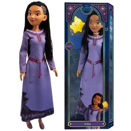 Boneca Princesa Asha e Estrela Mini My Size NOVABRINK