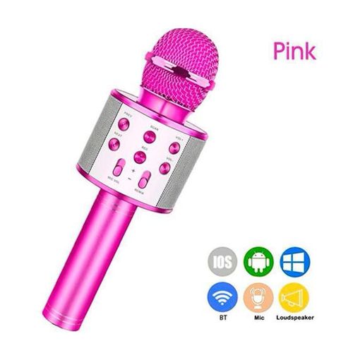 Microfone - Bluetooth Karaoke - Star Voice - Rosa Pink LUMINUS IMPORTACAO E
