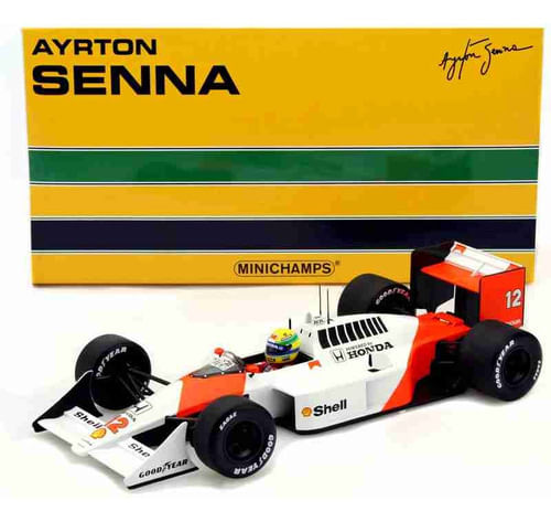Veiculo - McLaren Honda MP4/4 - Ayrton Senna - World Champion GP 1988 - Escala 1/18 CALIFORNIA