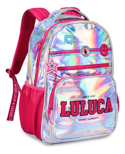 Mochila De Costas Escolar - Luluca - Holografica UP IMPORTAVAO E EXPO