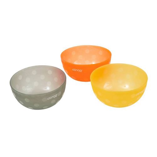 Conjunto de Tijelas - Kit Bowls - 3 Unidades - Colecao Colors BRASBABY
