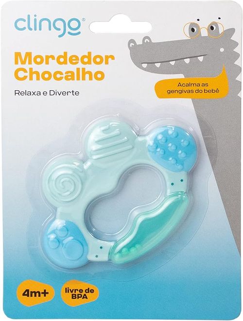 Mordedor Chocalho Azul - Relaxa e Diverte BRASBABY