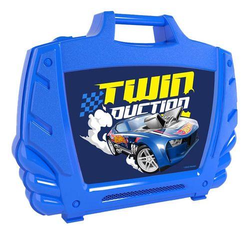 Maleta Hot Wheels - Porta Carrinhos - Azul - START