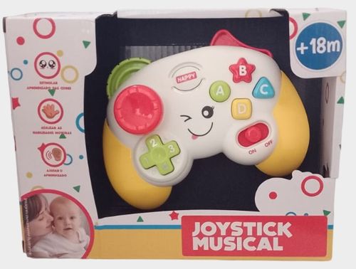 Joystick Musical - Controle Interativo Amarelo