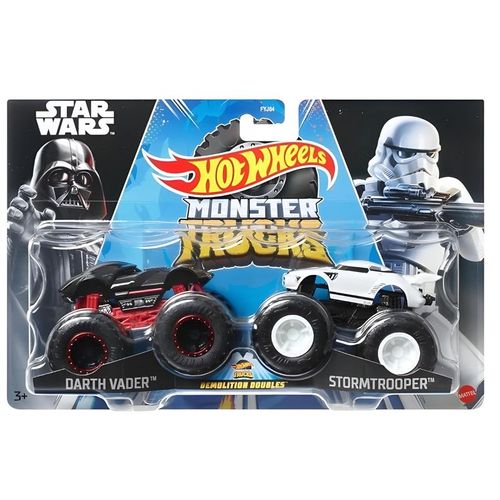 Carrinhos - Darth Vader vc StormTrooper Hot Wheels Monster Trucks MATTEL