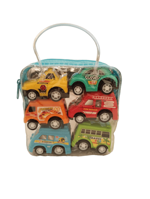 Carrinhos - Pull Back/Friccao Com Bolsa Portatil - Trafego Urbano SHINY TOYS