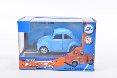 Mini Carrinho de Metal - Hot Track Racing - Fusca Azul TERRACO