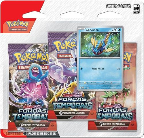 Jogo de Cartas - Pokemon Carvanha - Blister Triplo COPAG DA AMAZONIA