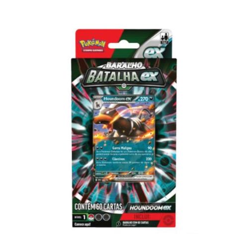 Jogo de Cartas - Houndoom ex - Baralho de Batalha COPAG DA AMAZONIA
