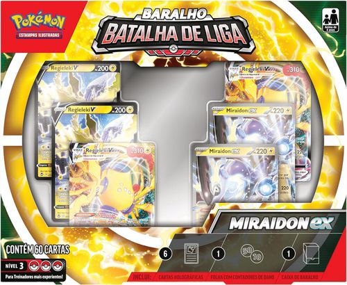 Jogo de Cartas - Pokemon Baralho de Liga Miraidon Ex COPAG DA AMAZONIA