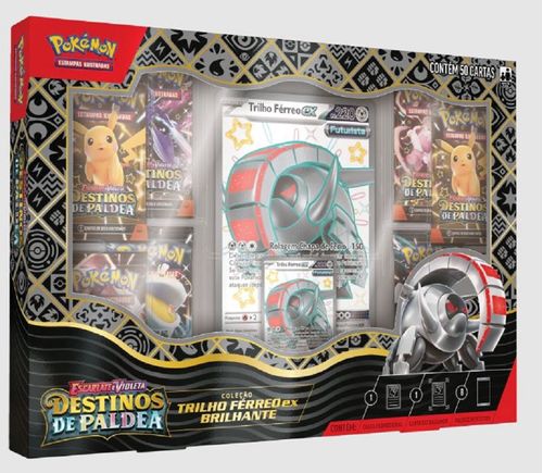 Cartas - Box Pokemon - Destinos De Paldea - Trilho Ferreo Ex Brilhante COPAG DA AMAZONIA