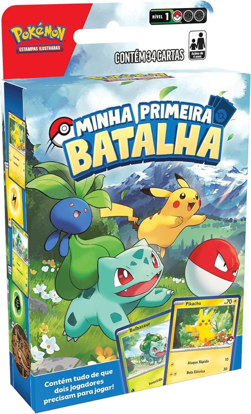 Cartas - Deck Pokemon - Minha Primeira Batalha - Pikachu e Bulbassaur COPAG DA AMAZONIA