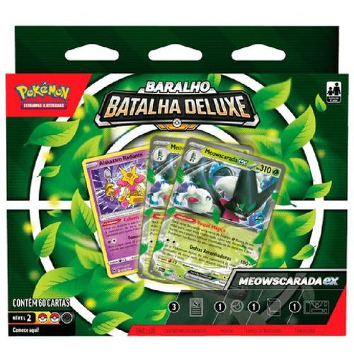 Cartas - Box Pokemon - Deck Baralho de Batalha Deluxe - Meowscarada Ex COPAG DA AMAZONIA