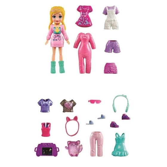 Boneca - Polly Pocket - Conjunto de Looks - Pink MATTEL