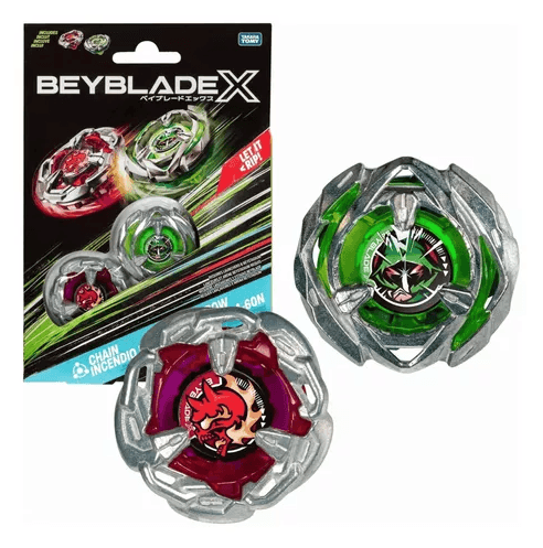 Jogo Piao - Beyblade X - Chain Incendio 5-60HT Arrow Wizard 4-60N HASBRO