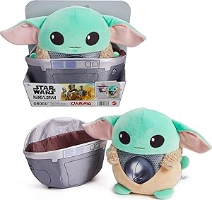 Star Wars Pelucia Grogu no Carrinho MATTEL