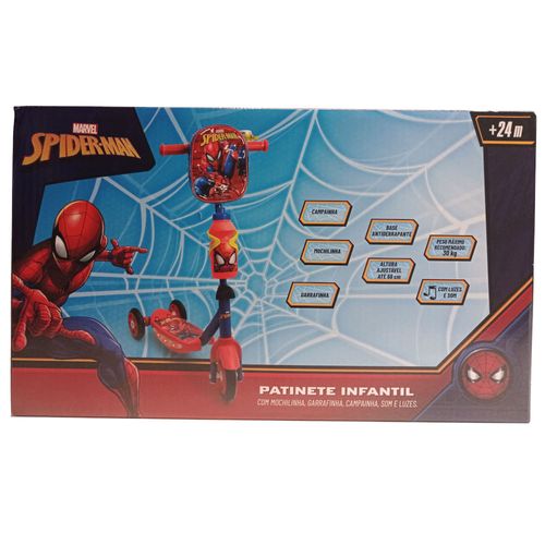Patinete Spider Man - 3 Rodas Com Luz e Som HONGYAO