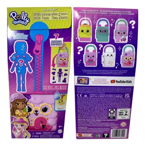 Mini Boneca Polly - Closet Fashion Reveal - Lilas MATTEL
