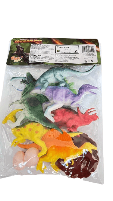Brinquedo - Mundo Perdido dos Dinossauros 10 Pecas HONGYAO
