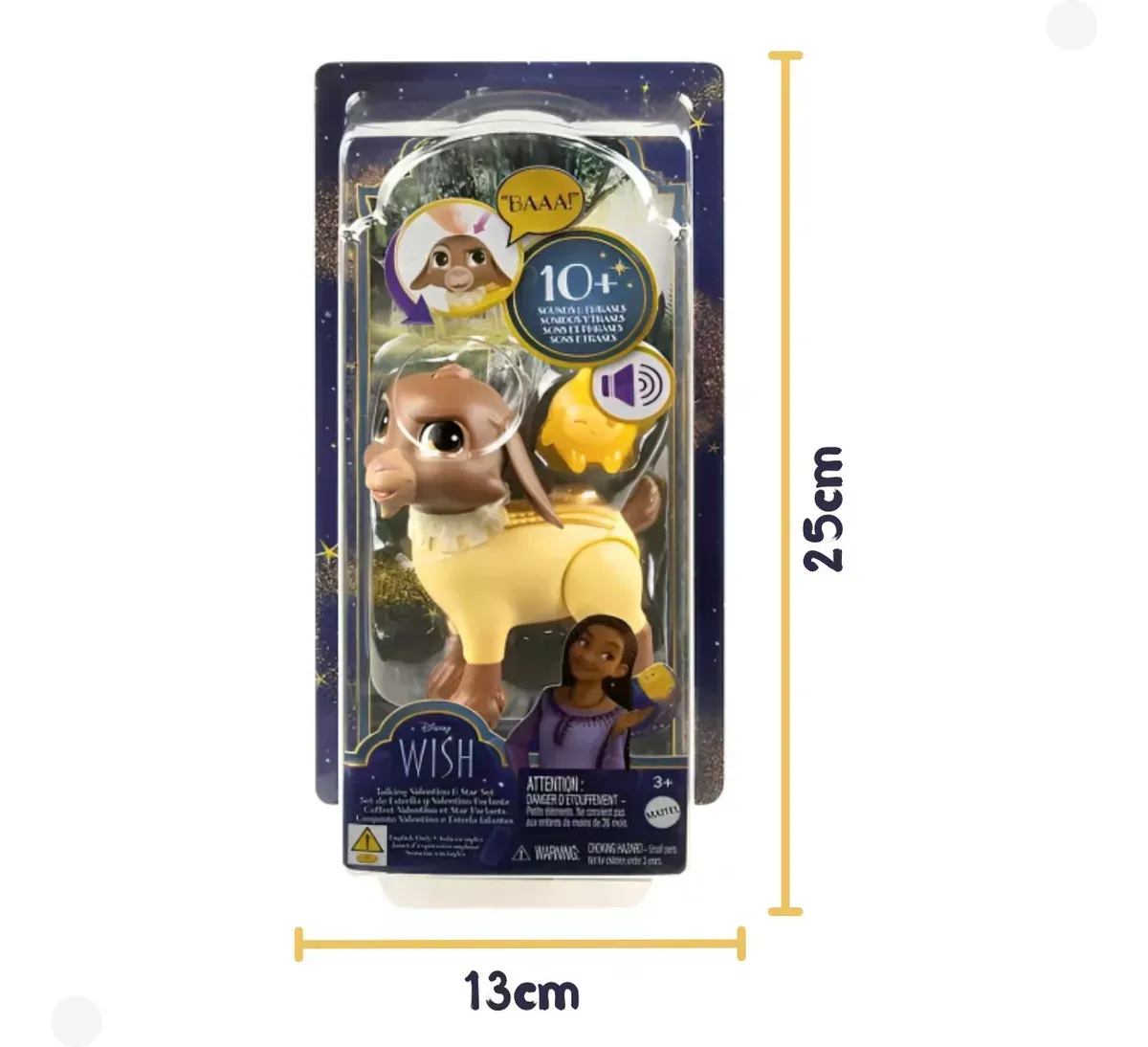 Conjunto de Figuras - Disney Wish - Valentino Tagarela e Estrela Mágica - Mattel