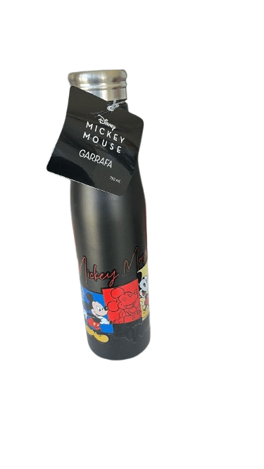 Garrafa de Metal Preta - Disney Mickey Mouse TERRACO