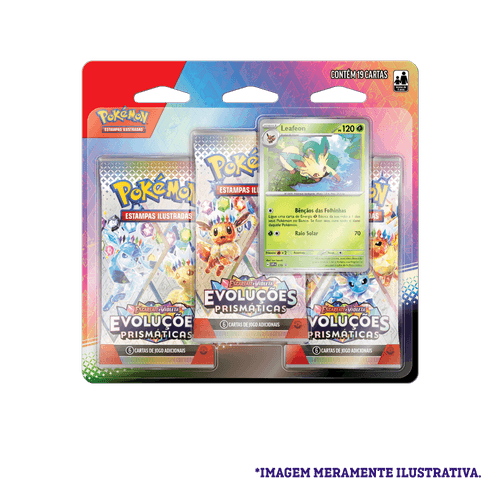 Jogo de Cartas - Blister Triplo Pokemon Evolucoes Prismaticas COPAG DA AMAZONIA