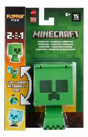 Boneco Flippin Figs - Minecraft Creeper e Creeper Energizado MATTEL