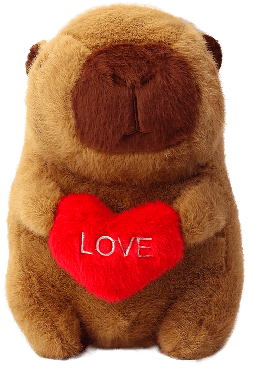 Pelucia de Capivara com coracao BBR