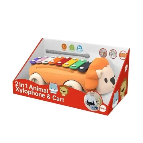 Xilofone Infantil Leaozinho Amiguinhos da Selva HONGYAO