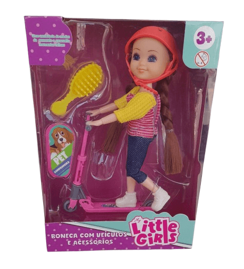 Boneca My Little Girls - Patinete HONGYAO